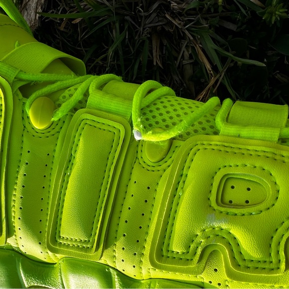 CLEAN Nike size 12 Air More Uptempo Volt 2022 Green shoes - Picture 11 of 13